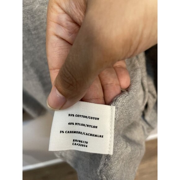 Sparrow Soft Grey Cozy Open Front Cardigan Size Small Casual Cashmere Blend - Picture 3 of 9